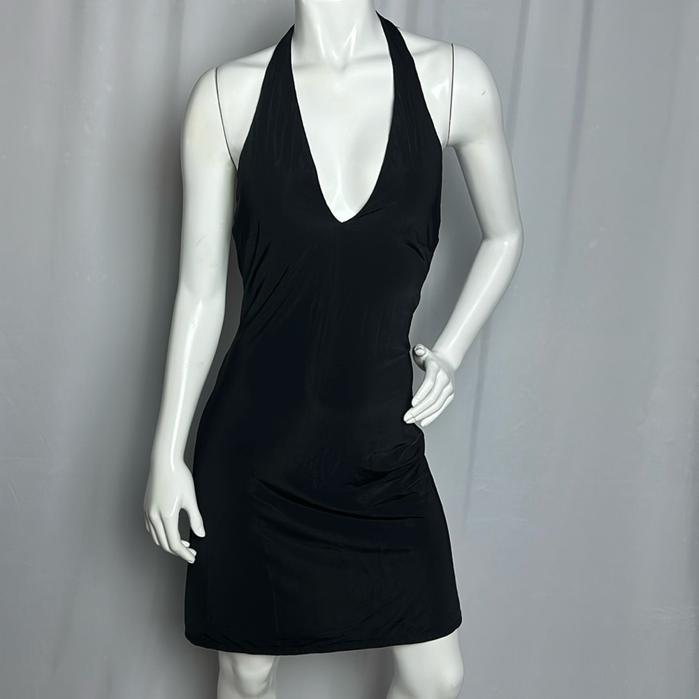 Versace Jeans Couture Black Halter Dress Sz 00